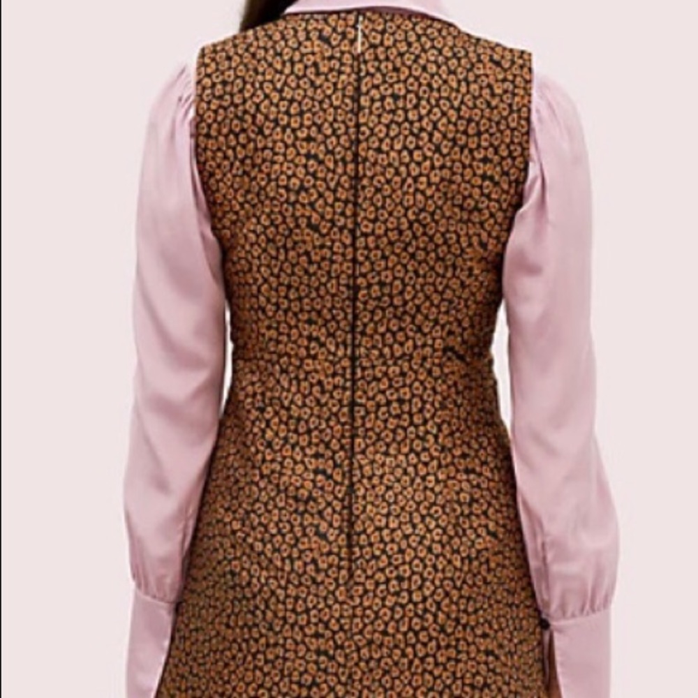 Kate spade ♠️ flora leopard jacquard fabric dress - Picture 2 of 7